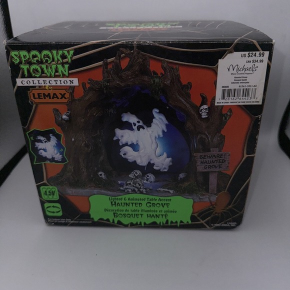Lemax Spooky Town HAUNTED GRAVE  TABLE ACCENT@2006 #393605 NEW Lighted Animated - Picture 1 of 6